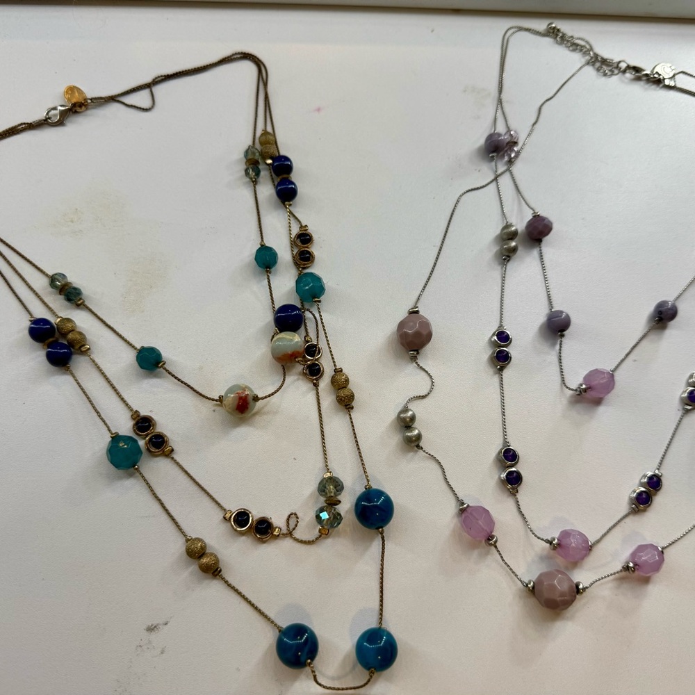 Multi-Color Beaded Necklace Set - Picture 5 of 7